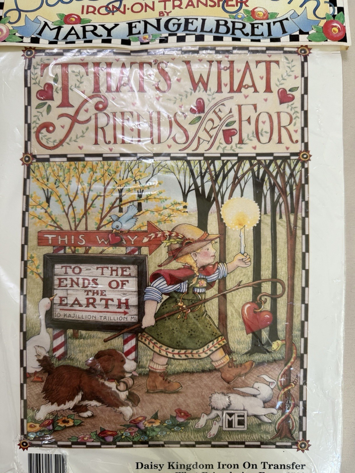 Daisy Kingdom Mary Engelbreit What Friends Are For Iron-On Transfer 6520