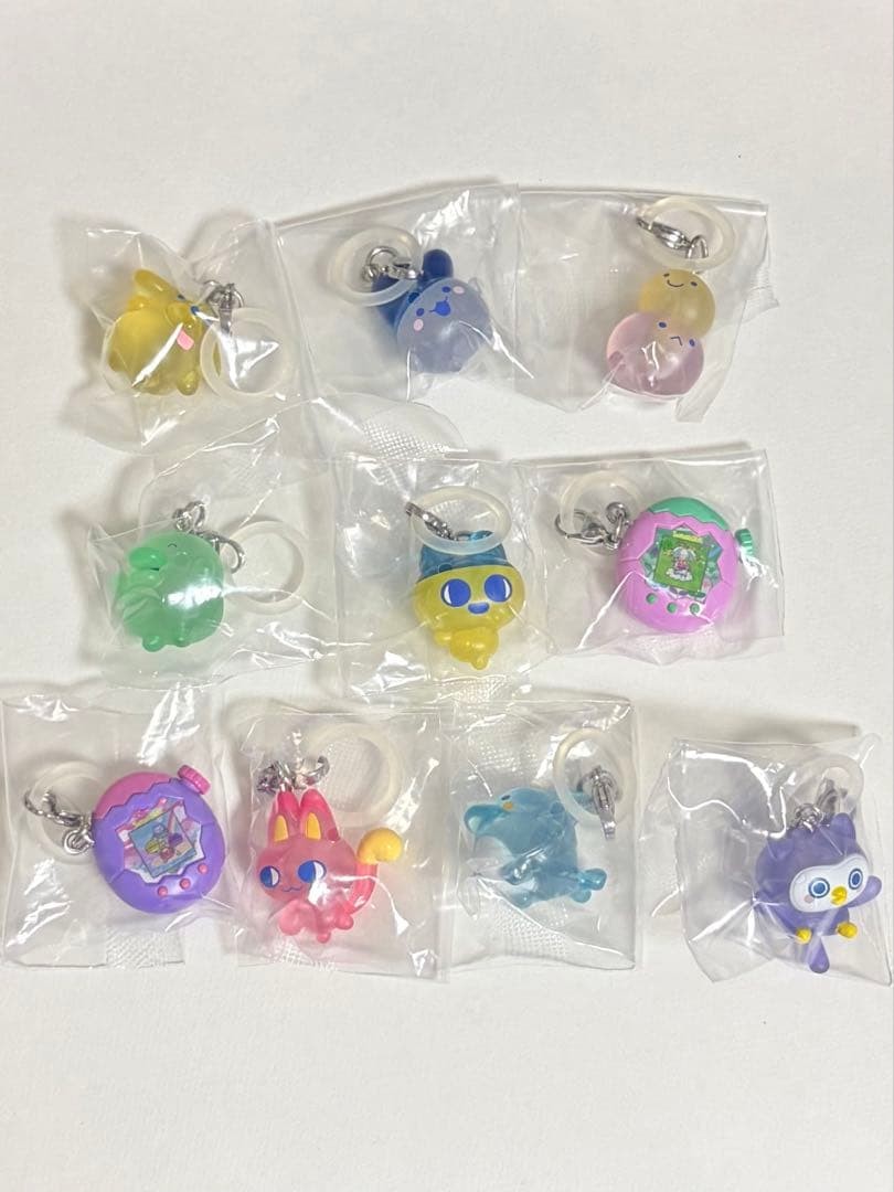Tamagotchi Paradise Mejirushi Charm Complete Set of 10 Collectible 15+