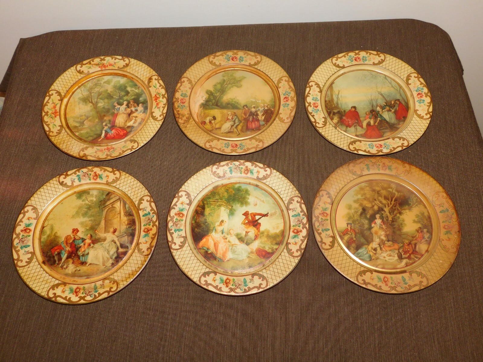 VINTAGE KITCHEN SET OF 6 MADE IN BELGIUM DAHER DECORATED WARE 8
