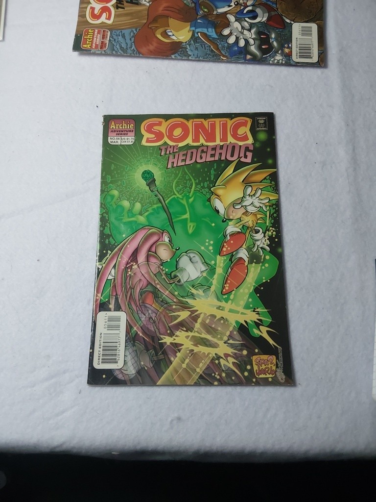 SONIC The HEDGEHOG Comic Book #56 March 1998 SUPER SONIC HYPER KNUCKLES Bag GD+