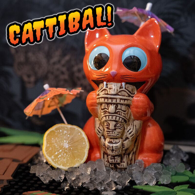 Cattibal Tiki Mug by Squid & The Search For Tiki