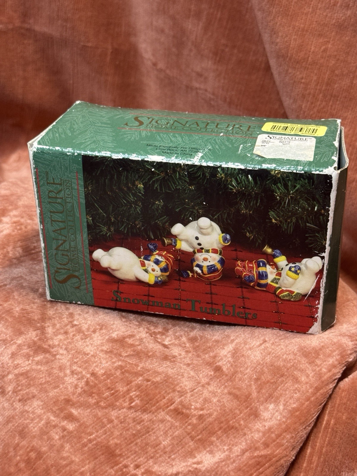 Dillard\'s Signature Home Collection Snowman Tumblers 3 Pc Figurine Set