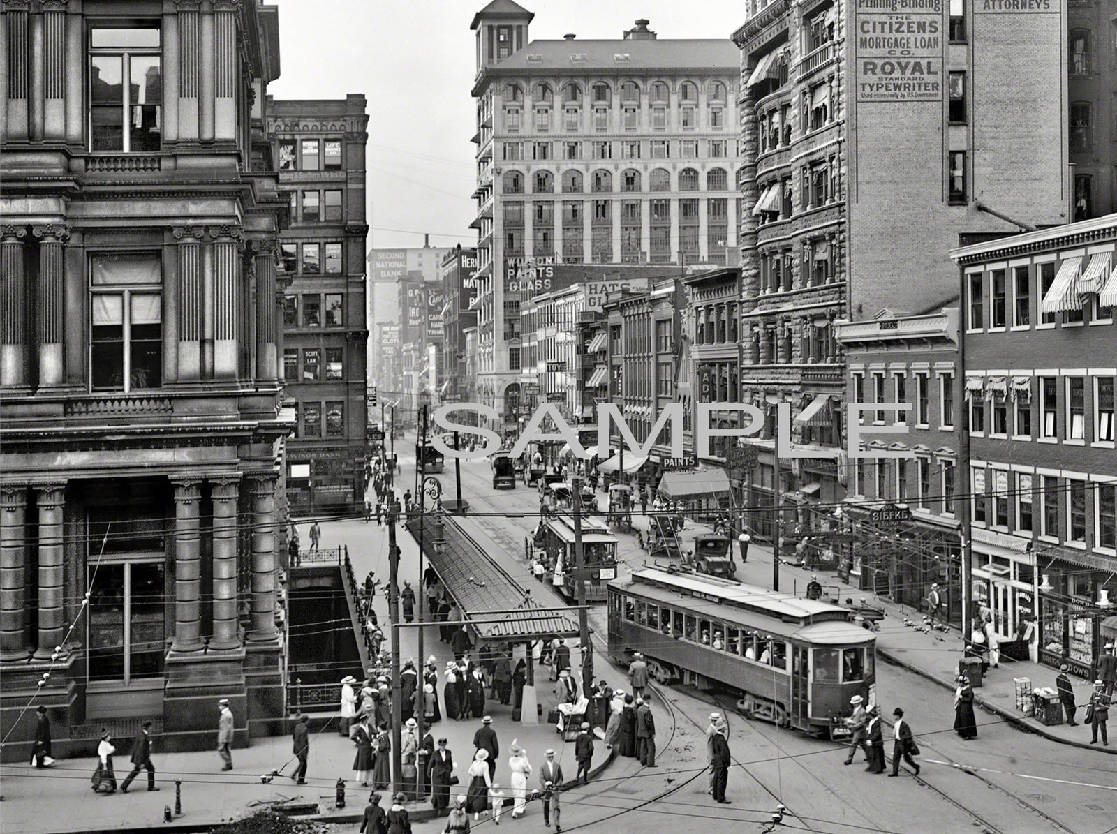1912 MAIN STREET SCENE, CINCINNATI OHIO - PHOTO  (159-C)