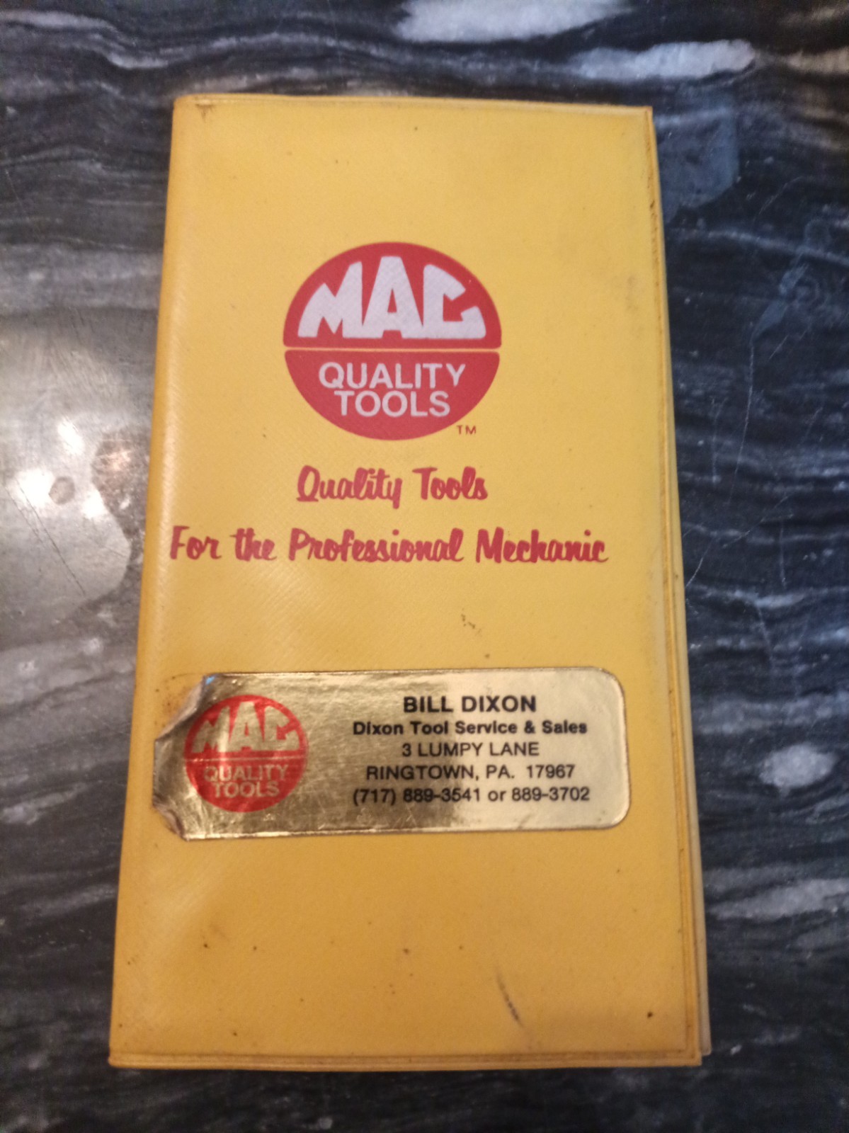Vintage 80's Mac Tools Receipt / Invoice Holder