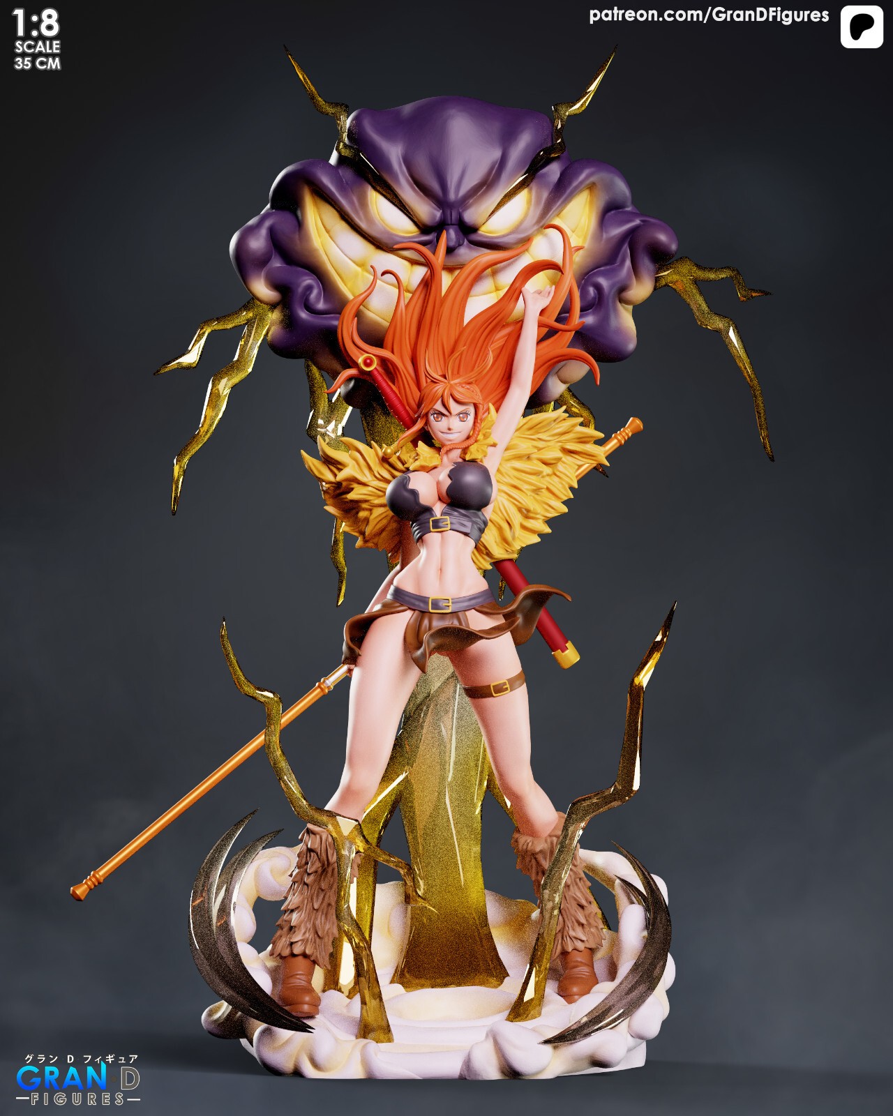 1:8 Nami Elbaf One Piece Fan Art UNPAINTED Resin Garage Kit