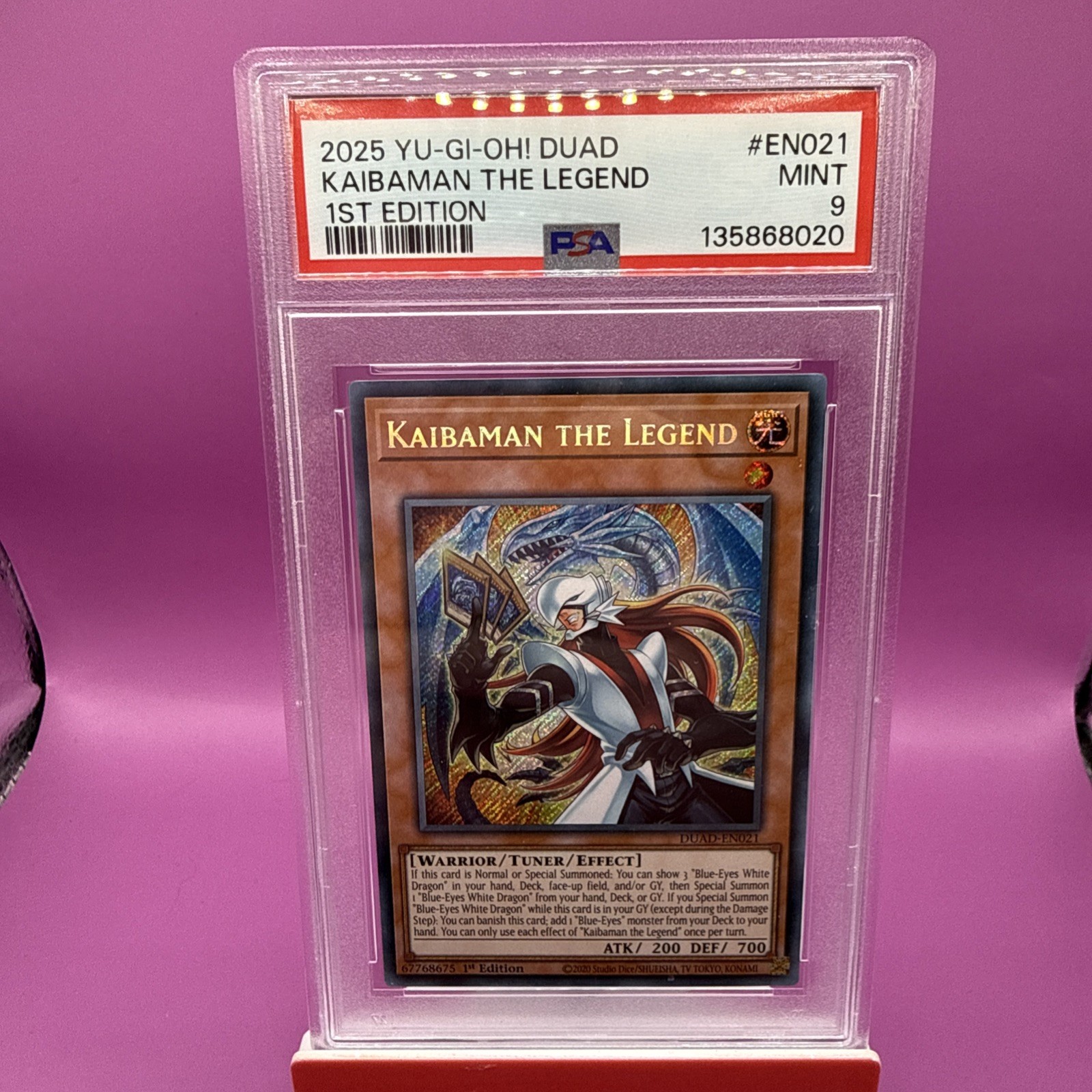 PSA 9 Kaibaman the Legend Secret Rare DUAD-EN021 DUAD 1st Edition Very Low Pop 