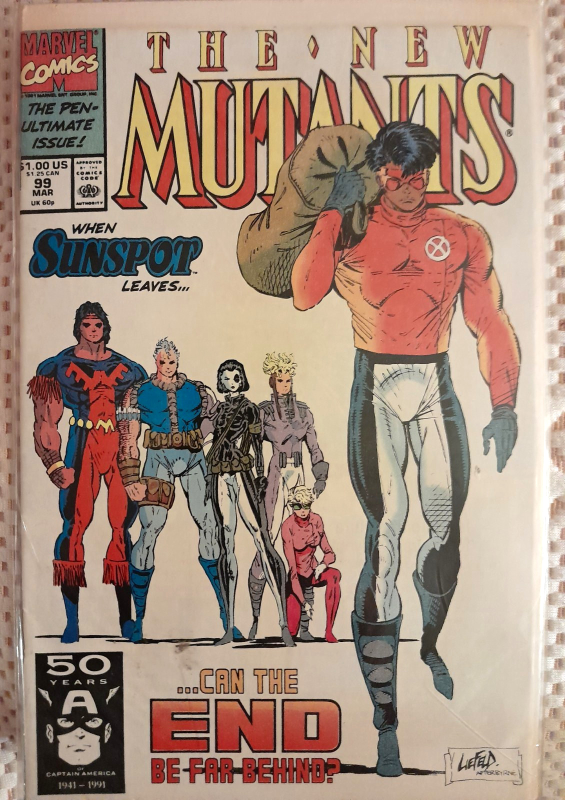Marvel Comics The New Mutants #99 1991 Newsstand Edition Rob Liefeld