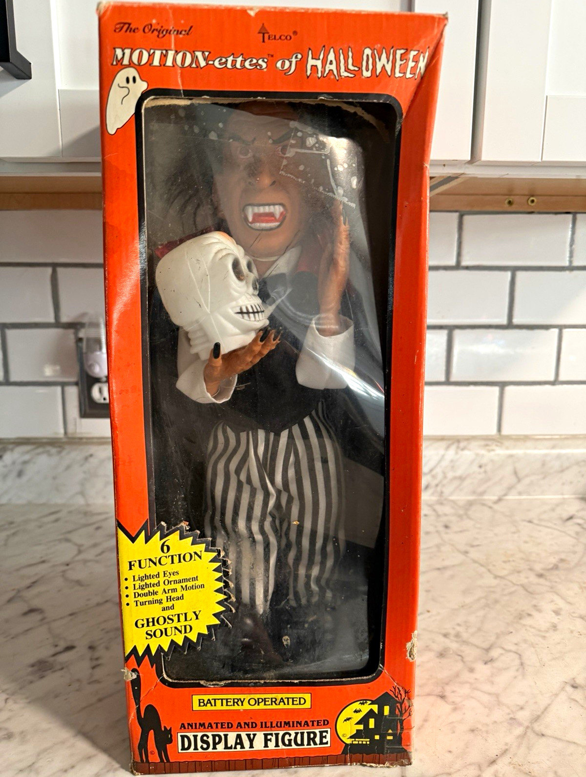 Vintage 1989 Telco Dracula Motion-ettes Halloween Figure New Unused Untested 
