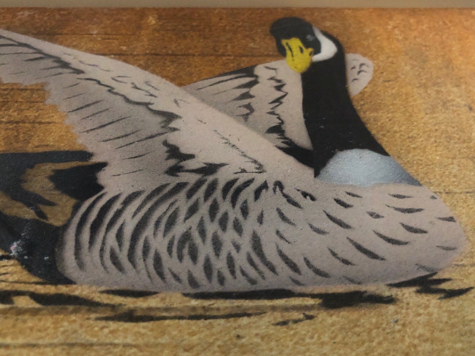 B.HICKS Hand painted Ceramic Tile 12 X 6 Duck/  Mallard