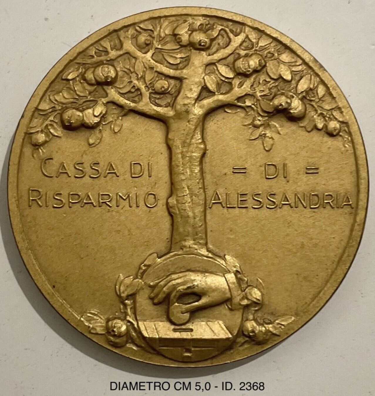 PNF CASSA DI RISPARMIO DI ALESSANDRIA MEDAGLIA CENTESIMO FONDAZIONE A.XVI° 1938