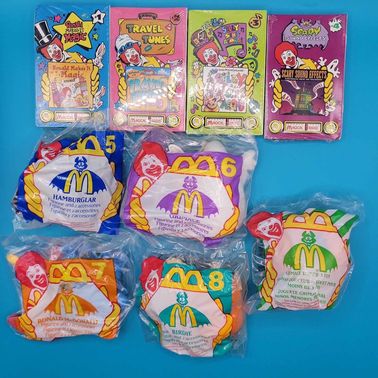Complete 1995 McDonald\'s Halloween Set of 9 Items. Factory Sealed Toys