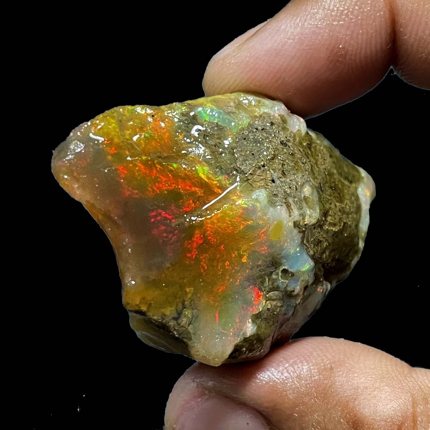 Large Opal Rough 191.30 Carat Natural Ethiopian Oil Opal Raw, Fire Opal Gemstone