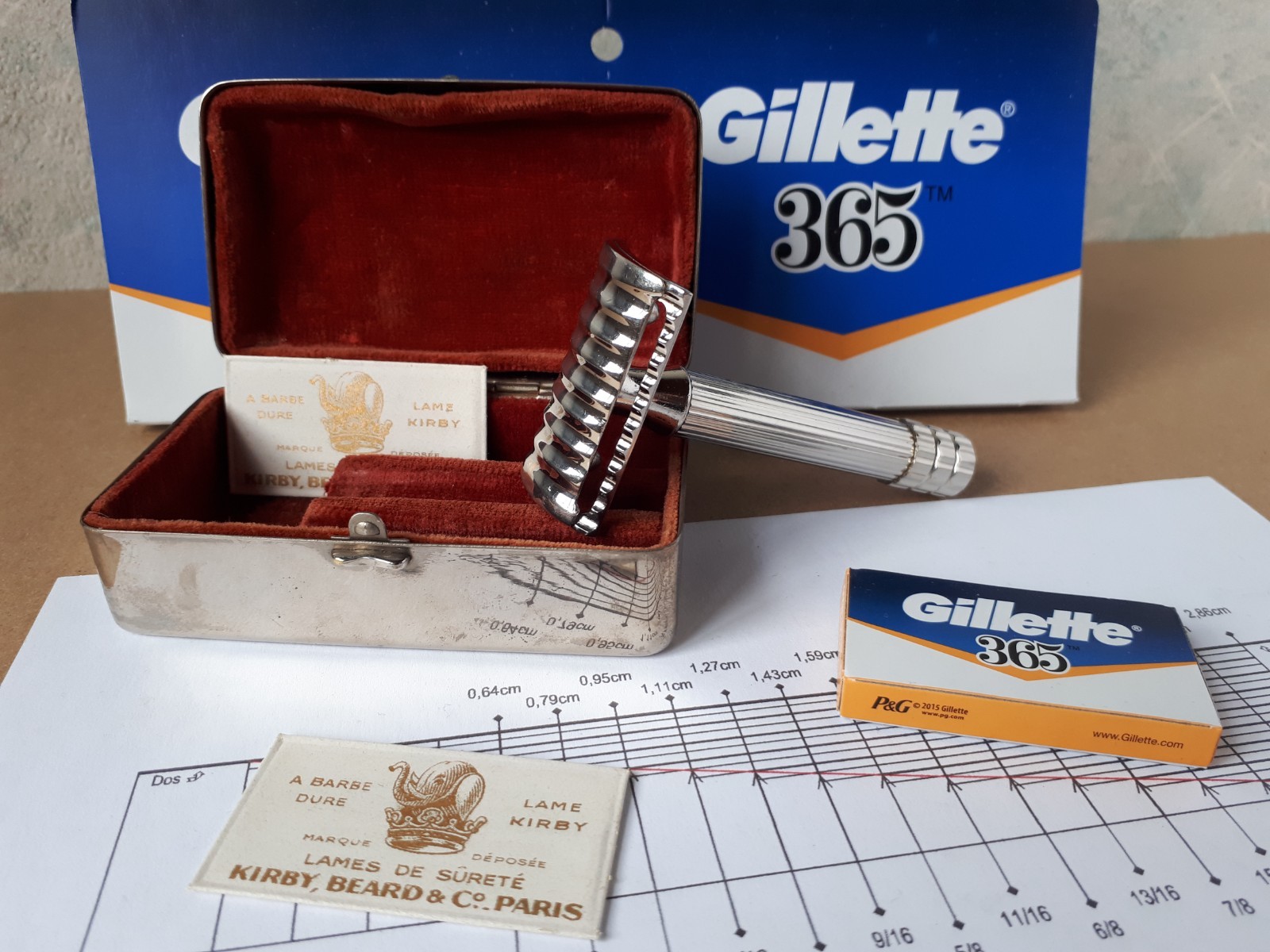 French KIRBY BEARD & Co PARIS Red Box model N°7 1951 safety razor French KIRBY BEARD & Co PARIS Red Box model N°7 1951 safety razor