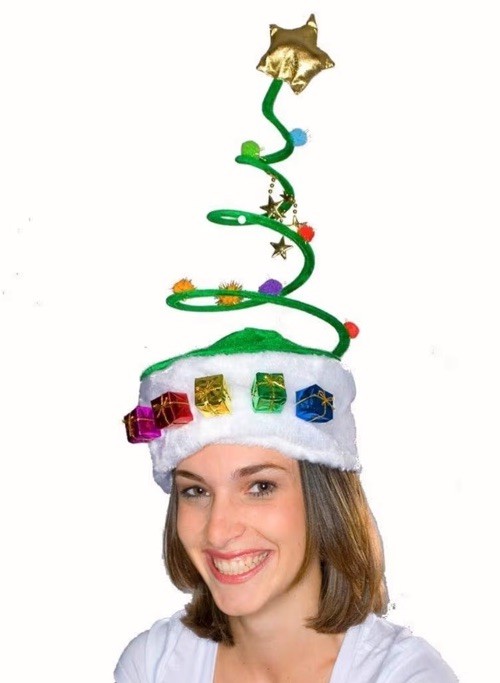 CHRISTMAS TREE HAT🎄Coil Santa Twisted Sexy Spiral Cute Party Gift Festive NEW ✨
