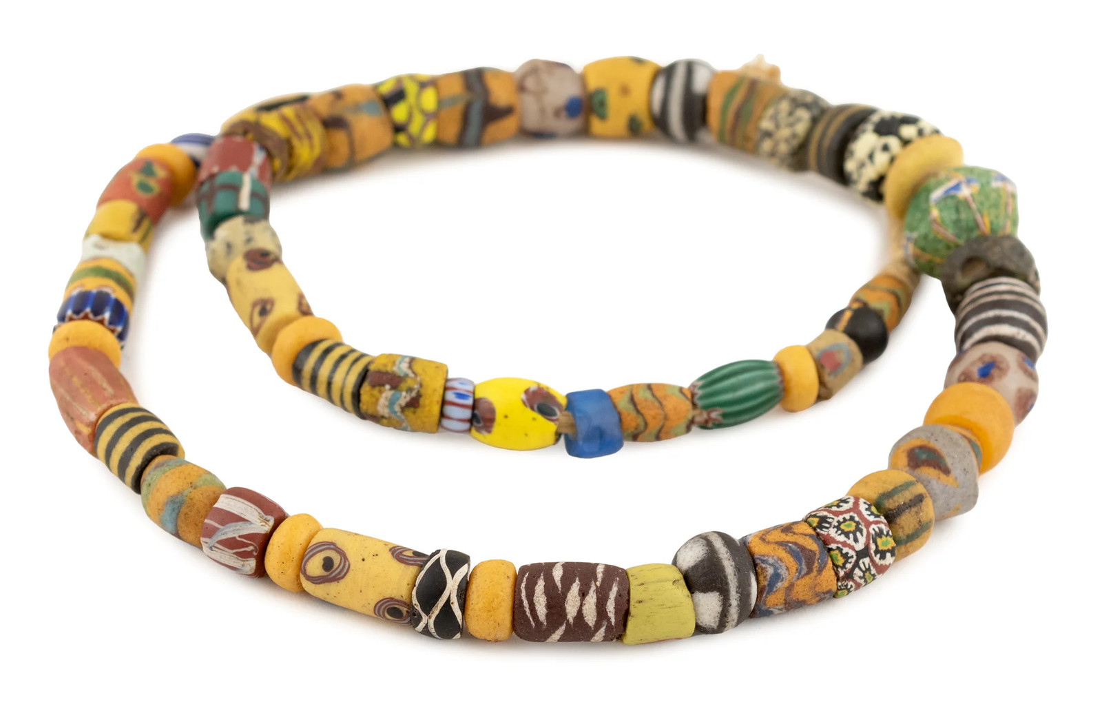Premium Antique Venetian Mixed Trade Beads #17107 21mm Ghana African Multicolor