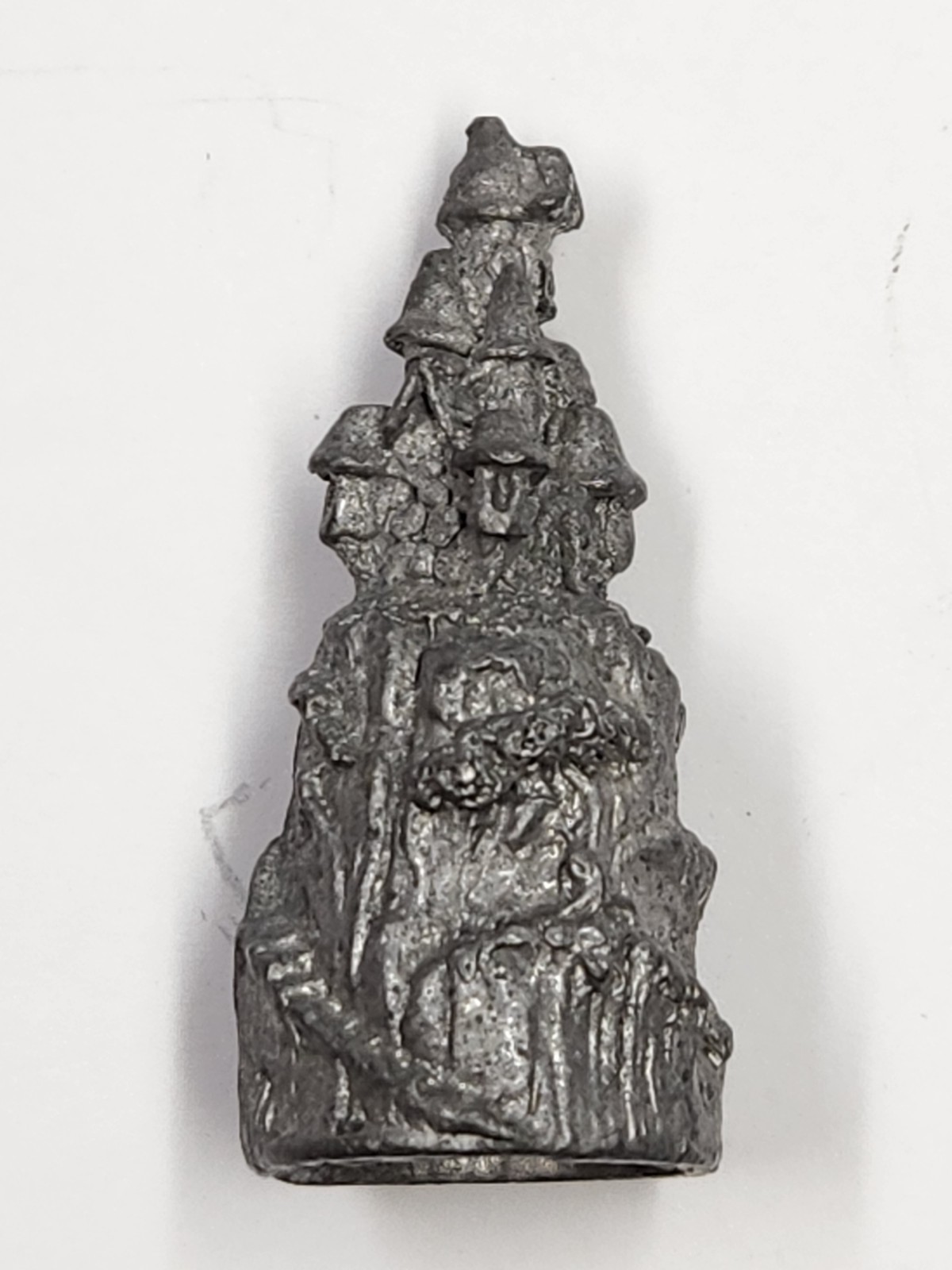 Vintage Mythical Medieval Remote Mountain Top Castle Fantasy Pewter Thimble