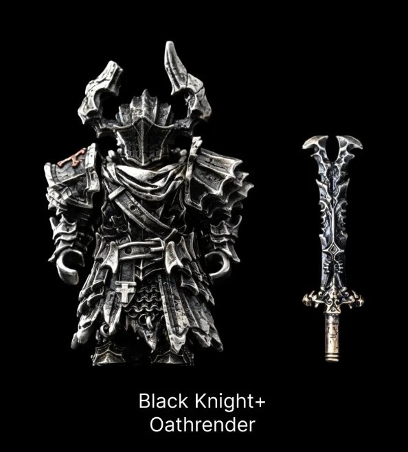 Black Knight Figurine, Magnetic Metal Figure Black Knight Figurine, Magnetic Metal Figure