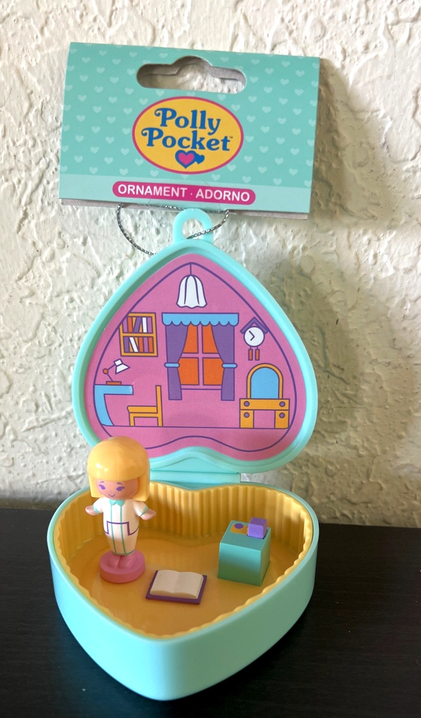 Polly Pocket Heart Compact Figural Christmas Tree Ornament 2026 NEW+TAG