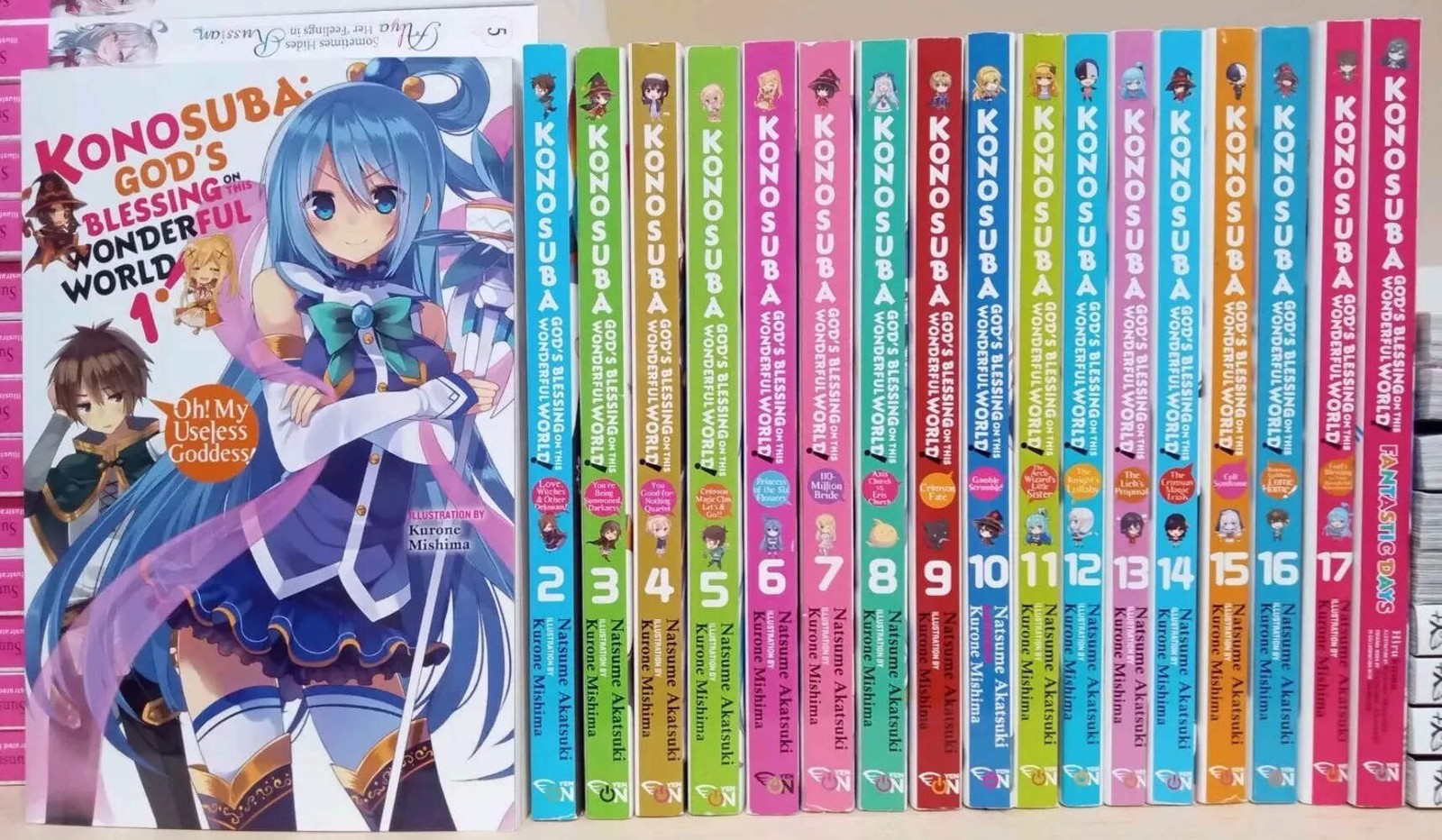 Konosuba: God\'s Blessing on This Wonderful World Light Novel Vol. 1-17 Complete