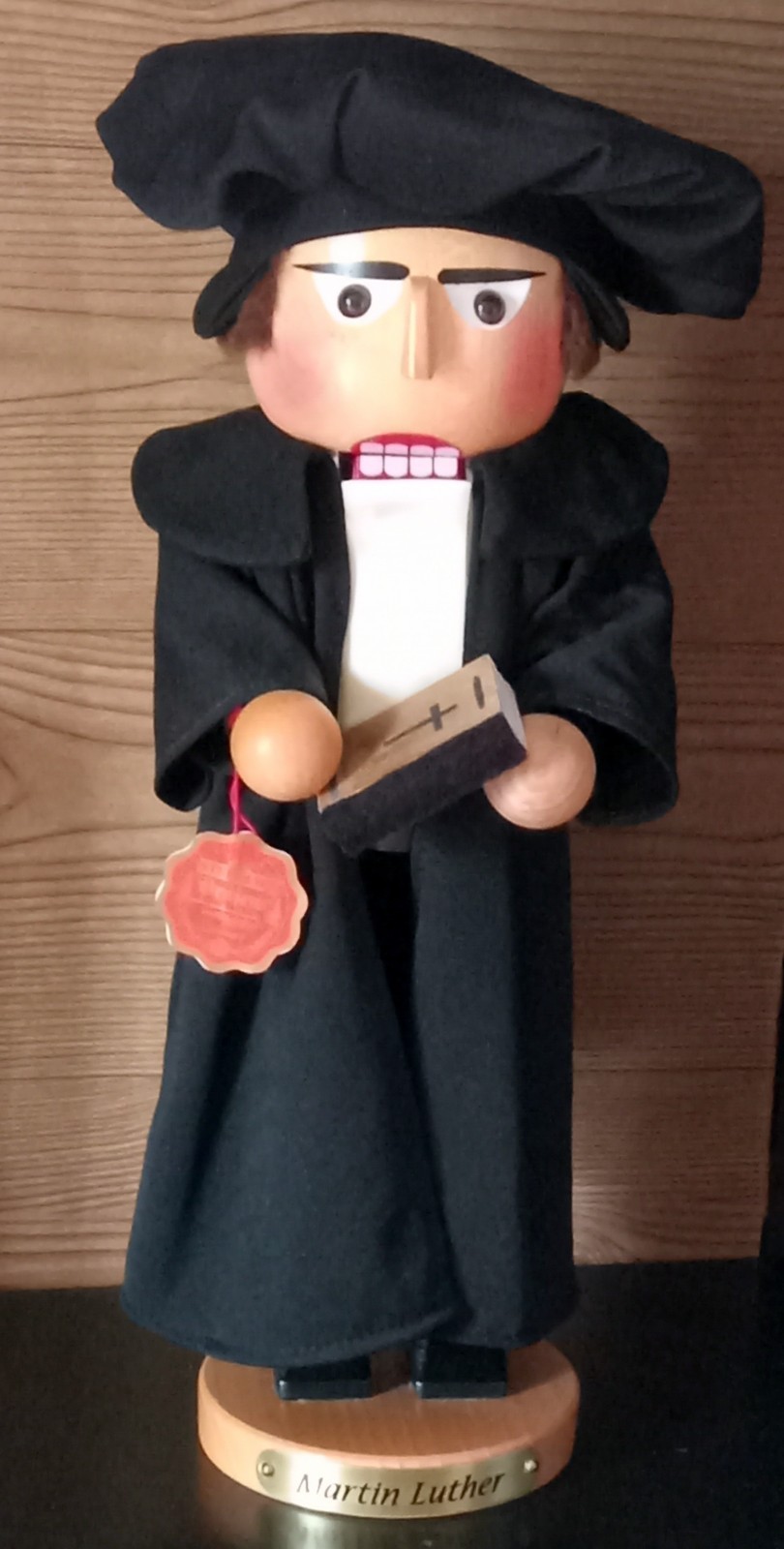 RARE Vtg Steinbach Martin Luther w/ Bible Nutcracker Priest Christmas Figure