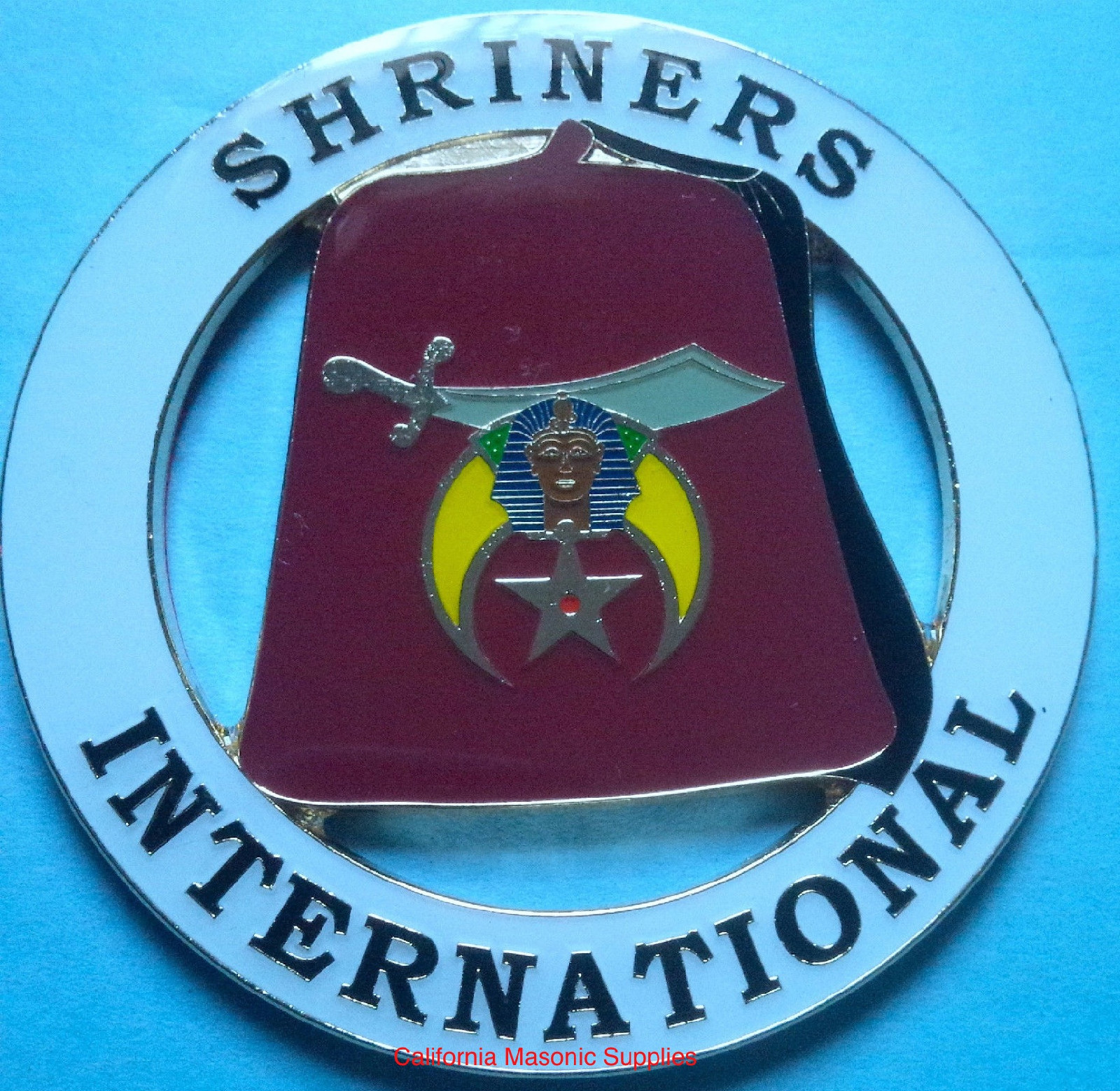 Shriners International  Masonic Cut Out Car Emblem