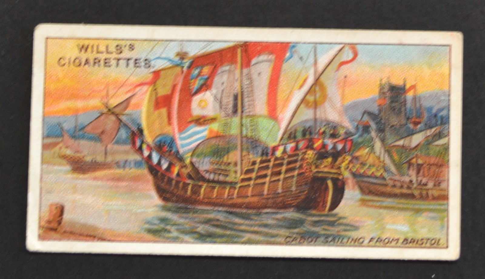 1912 Wills\'s Historic Events Cigarette Card No. 18 Cabot Sailing from Bristol