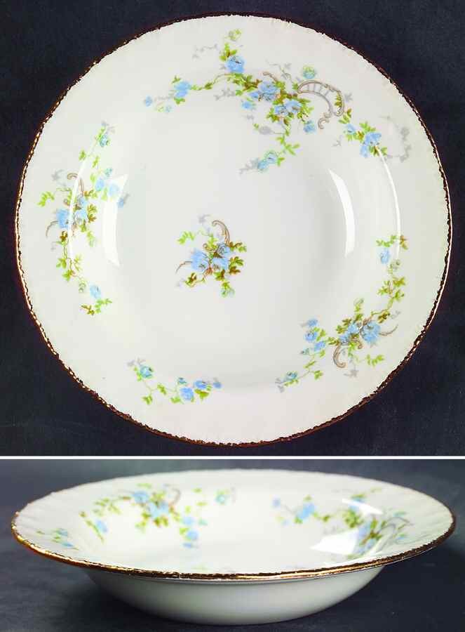 Pope Gosser Fleurette Rimmed Fruit Dessert  Bowl 522560