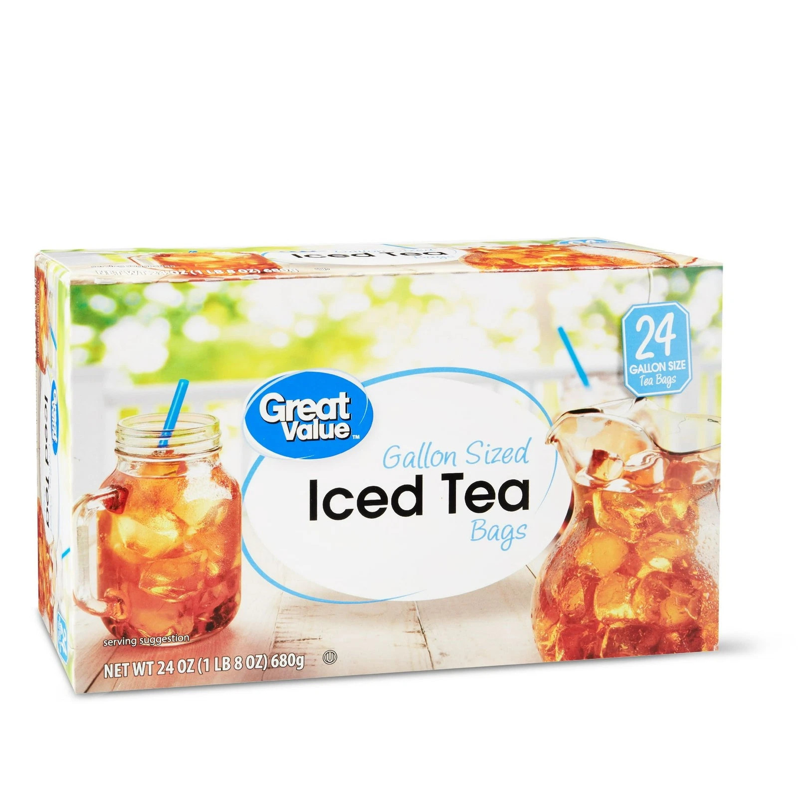 Great Value, Iced Black Tea Gallon Sized, Tea Bags, 24 Ct Great Value, Iced Black Tea Gallon Sized, Tea Bags, 24 Ct