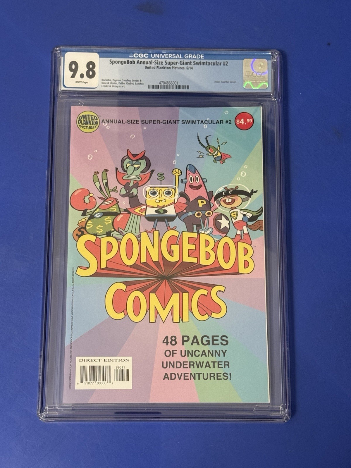 SPONGEBOB ANNUAL SIZE SUPER GIANT SWIMTACULAR #2 CGC 9.8 1st Print Comic 2014