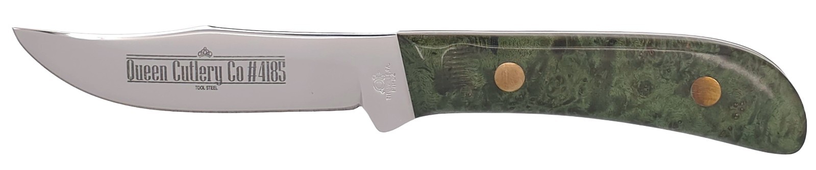 Queen 4185 GMB Sabre Hunter PH-D2 Maple Burl NIB Sheath USA