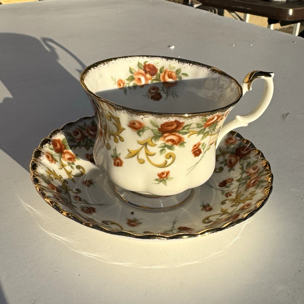 Royal Albert Belinda Floral Bone China Tea Cup & Saucer Set, 2/3 Cup
