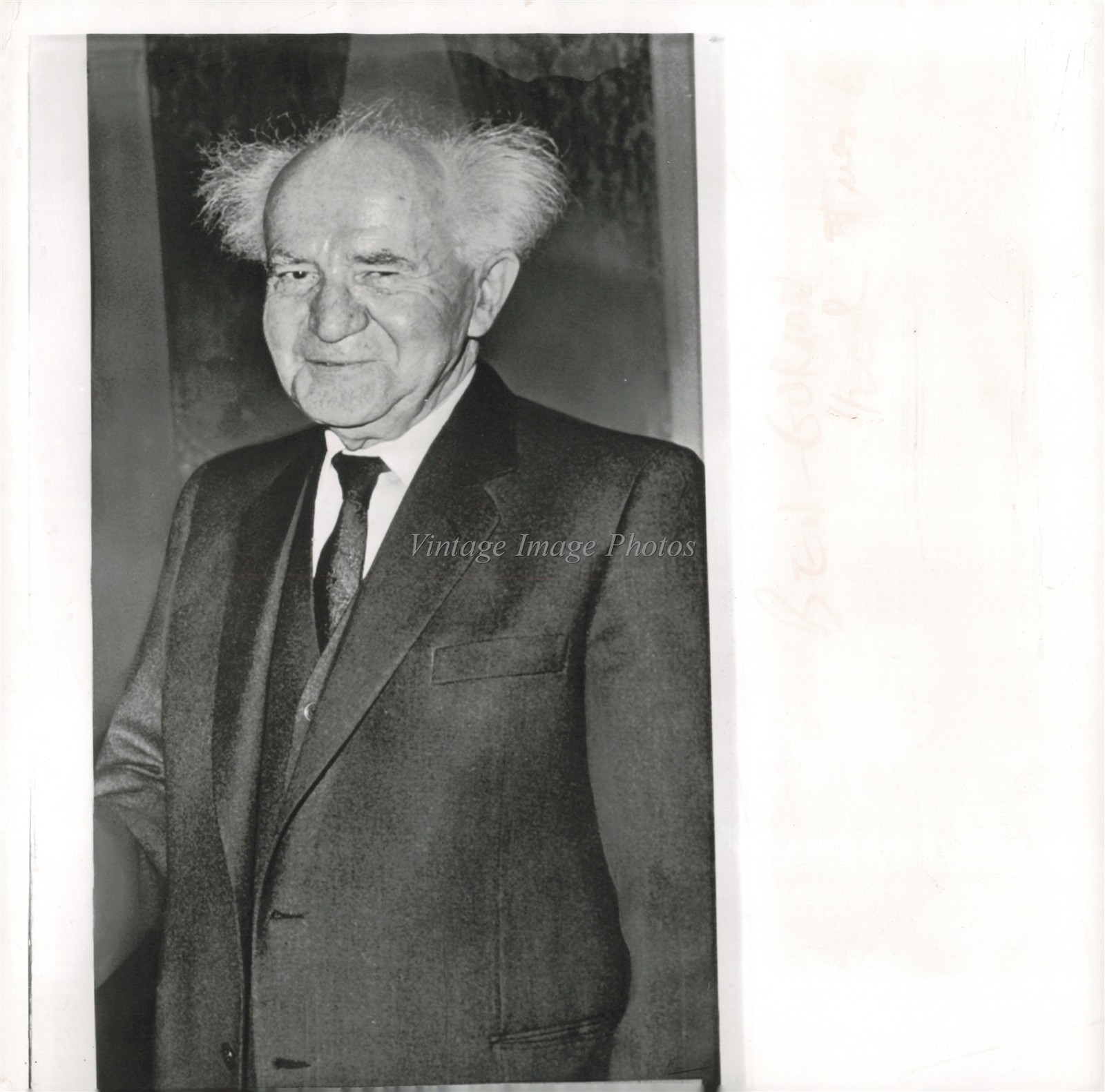 1961 David Ben Gurion Pm Israel Race Political Future Photo 8X8