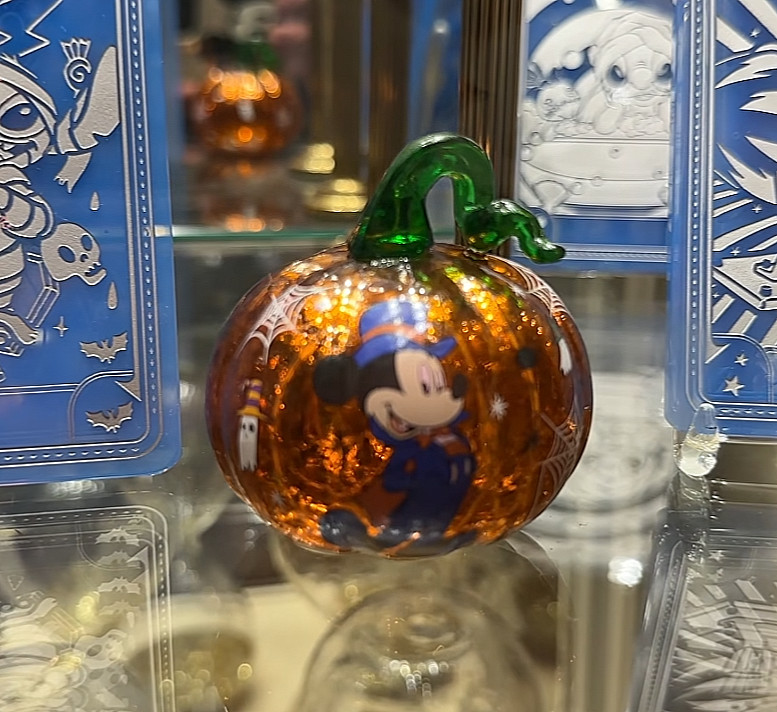 2026 Disneyland Paris Arribas Glass Pumpkin and Mickey Mouse New
