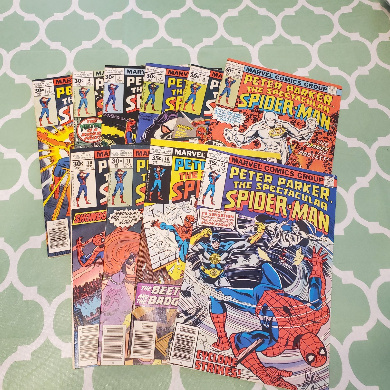 Marvel Comics Peter Parker, Spectacular Spider-Man (1976) Lot 3-4, 6-11, 16, 23