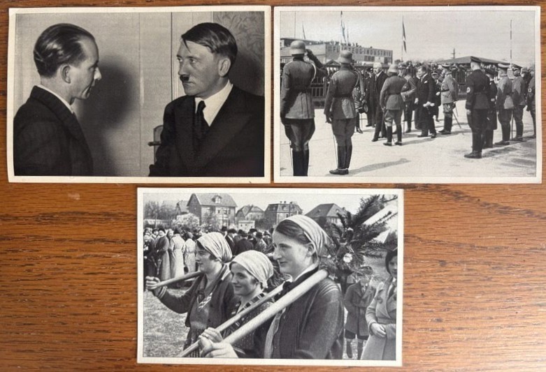 3 German Cigarette Cards Deutschland Erwacht 1933 No. 99, 132, 149 Pre WW2 CLEAN