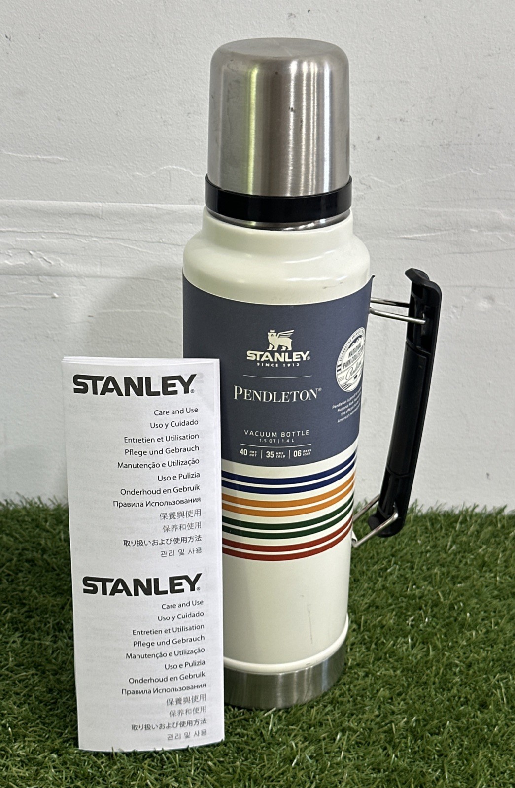NEW Pendleton Stanley Thermos National Park Collection w/ Lid & Cup 1.5qt White