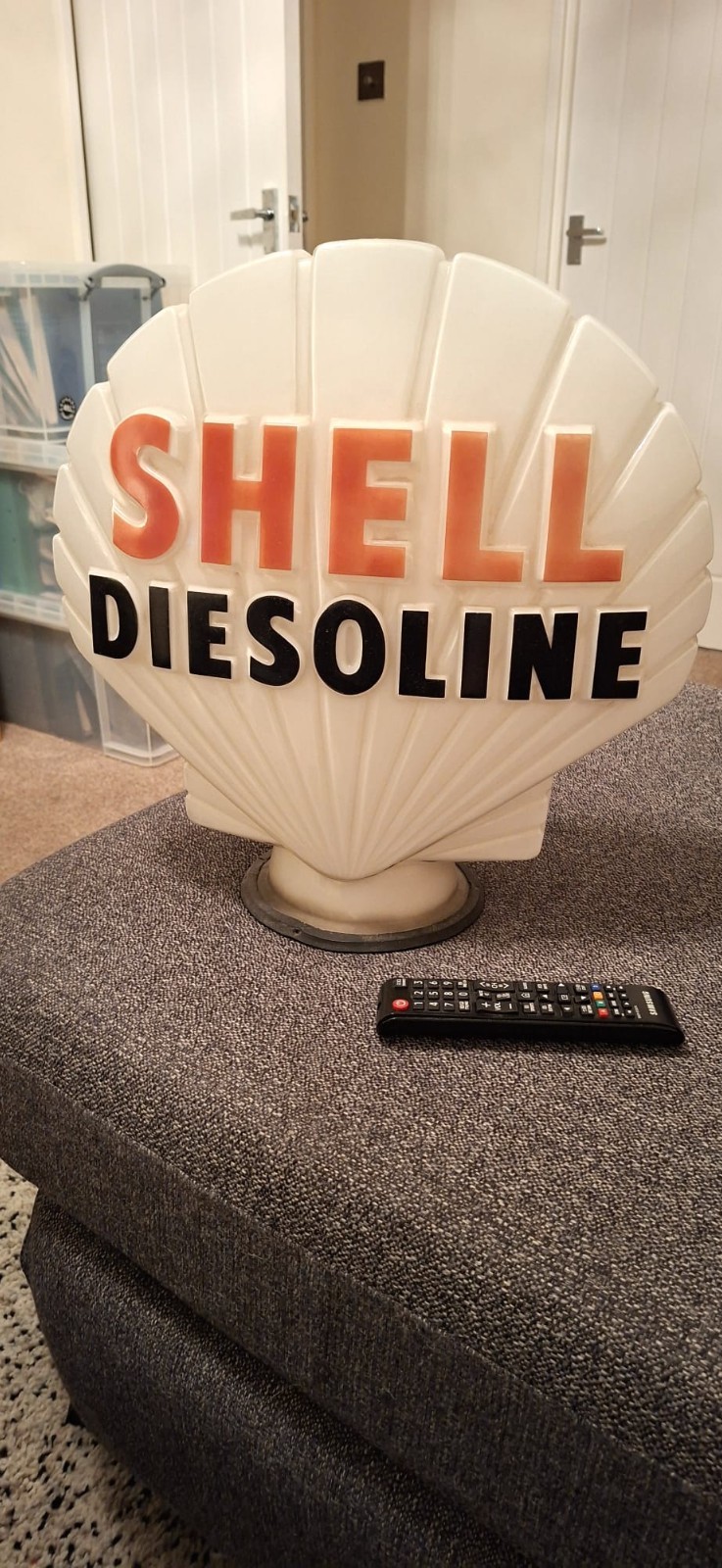Rare Vintage Shell Diesoline Advertising Sign Petroliana Garage Display Medium