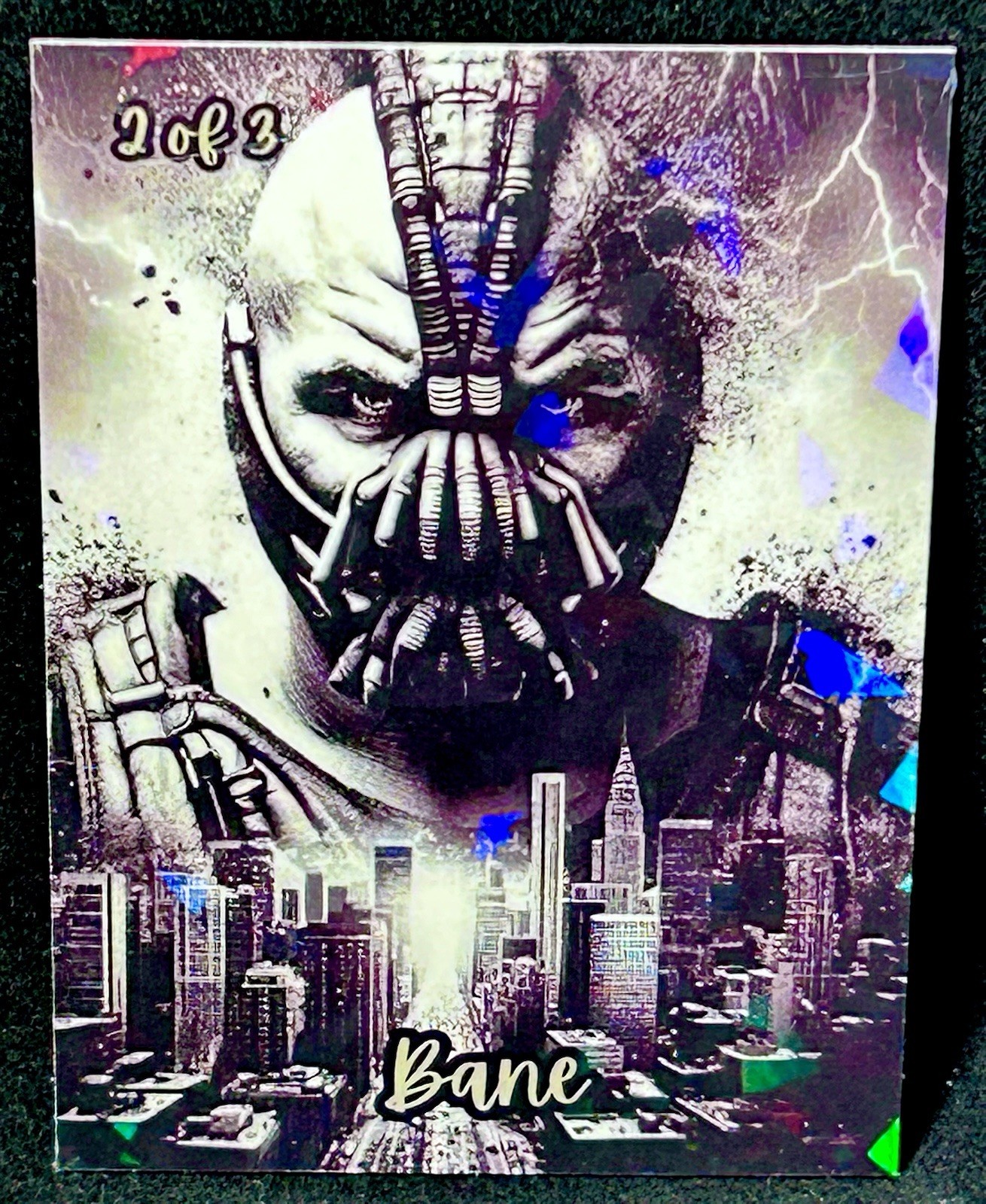 BANE OF BATMAN ORIGINAL COMIC ART CARD Limited Edition #2/3- Custom Heat (Rare)