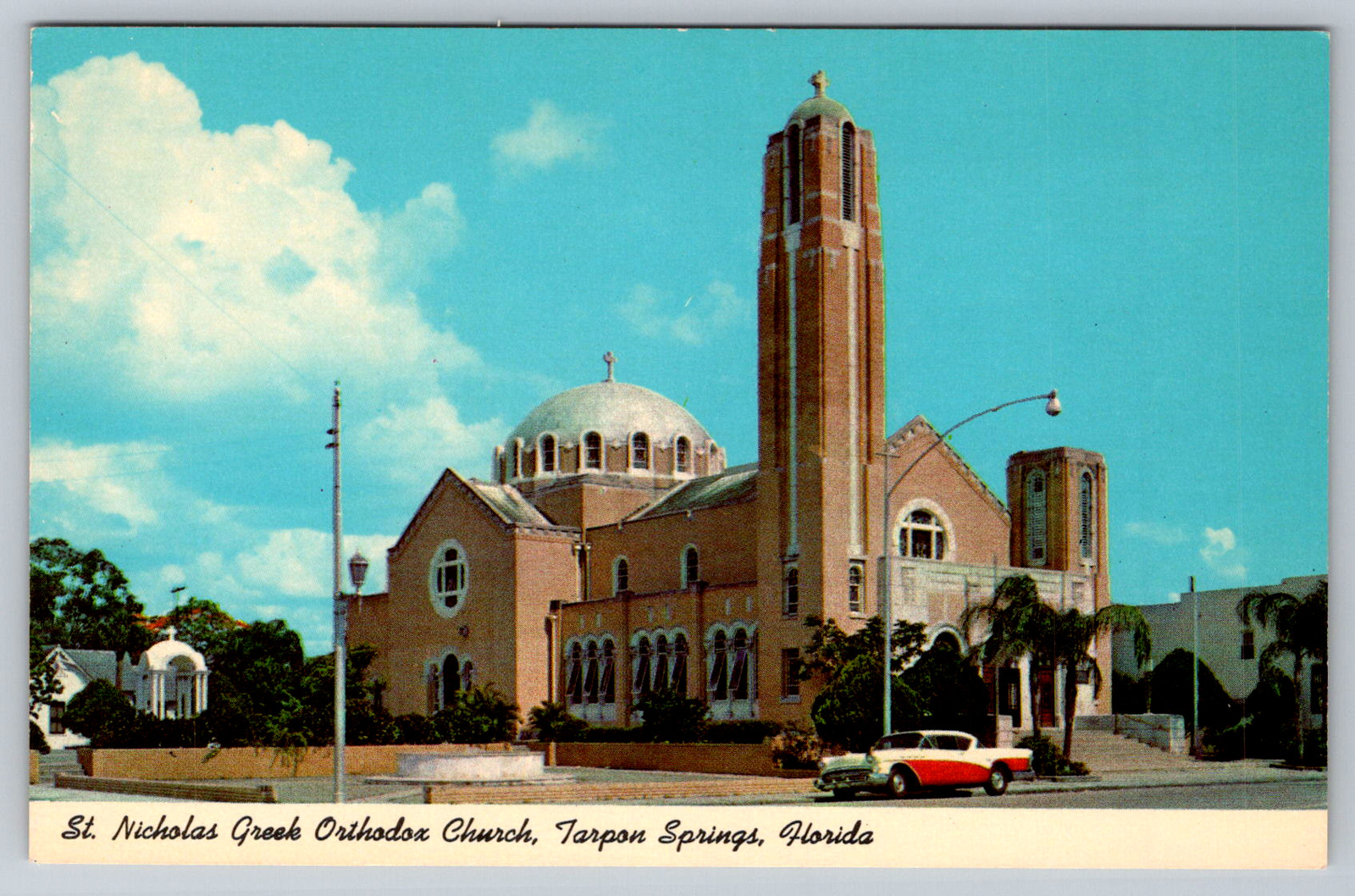 c1960s St. Nicholas Greek Church Tarpon Springs FL Postcard
