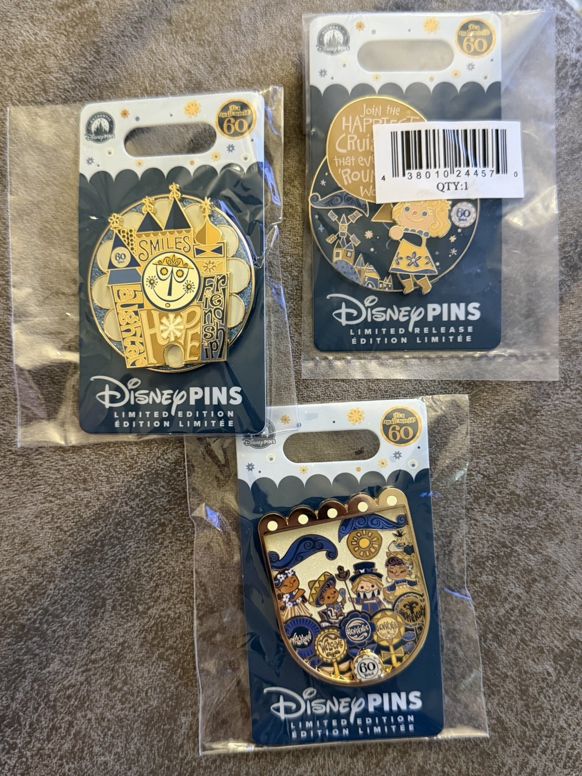 Disneyland It's a Small  World 60th Anniversary LE 3000 pins