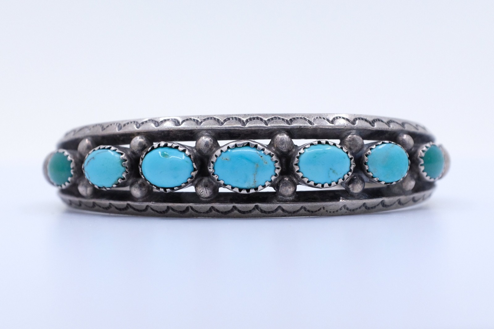 Sterling Silver Turquoise Navajo Cuff