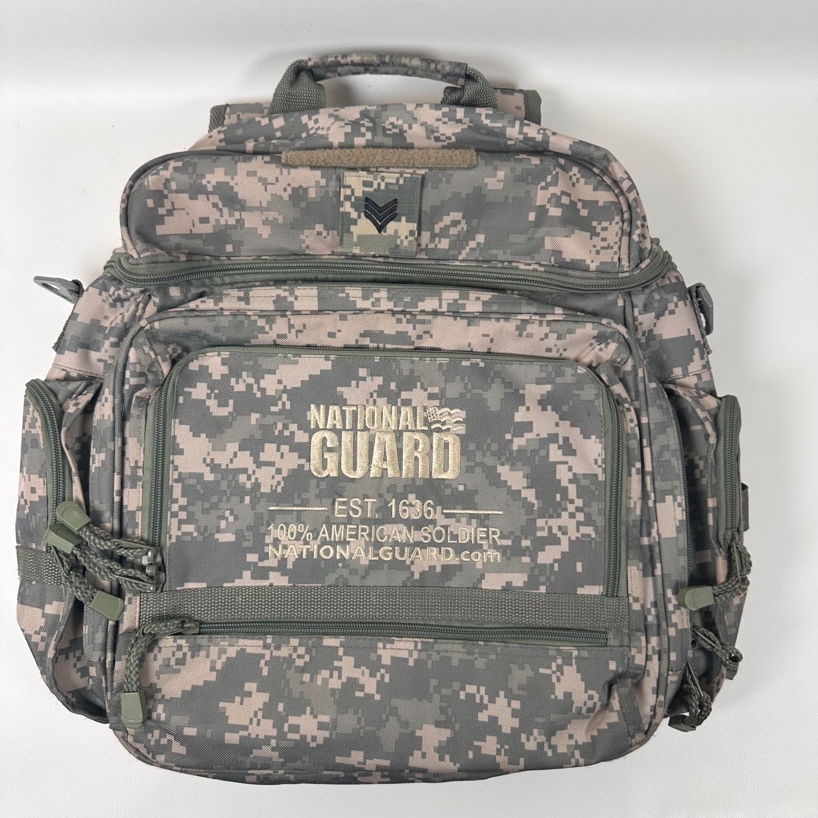 U.S. National Guard Backpack Laptop Bag Digital Camo American Soldier