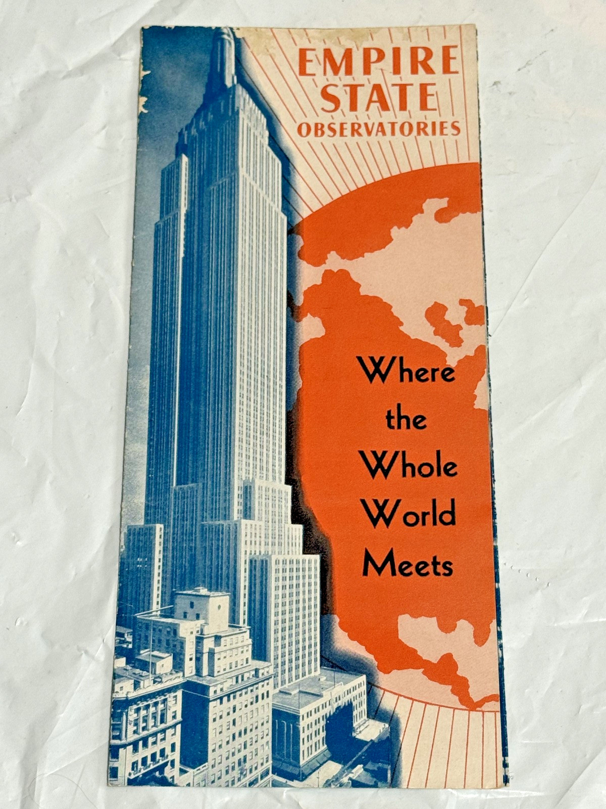 1939 Empire State Building Foldout Brochure New York City Manhattan