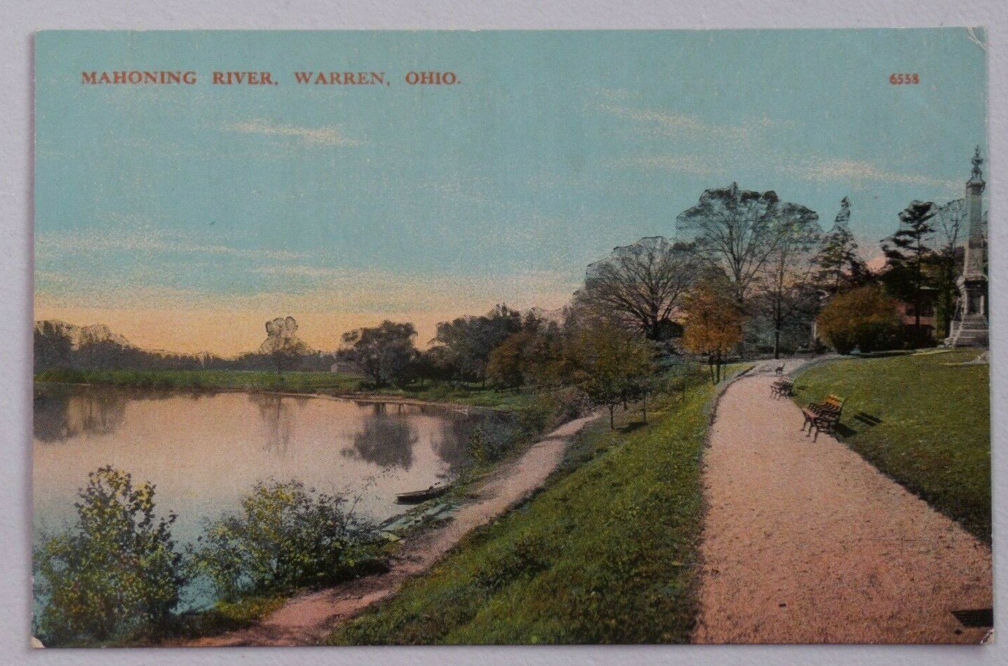 Mahoning River, Warren, Ohio Byard & Voit Divided Back Postcard 7261 Mahoning River, Warren, Ohio Byard & Voit Divided Back Postcard 7261