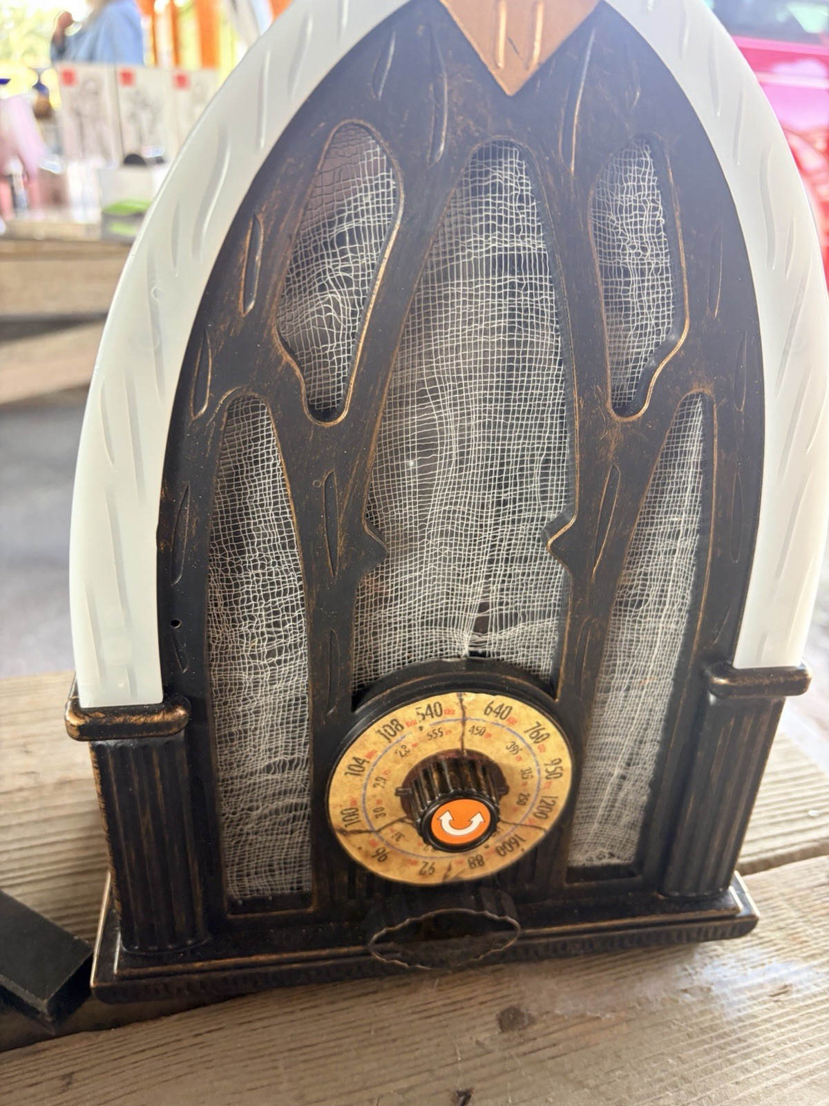 Gemmy R.I.P. Ghoul-Tone Haunted Light Up Musical Talking Halloween Vintage Radio