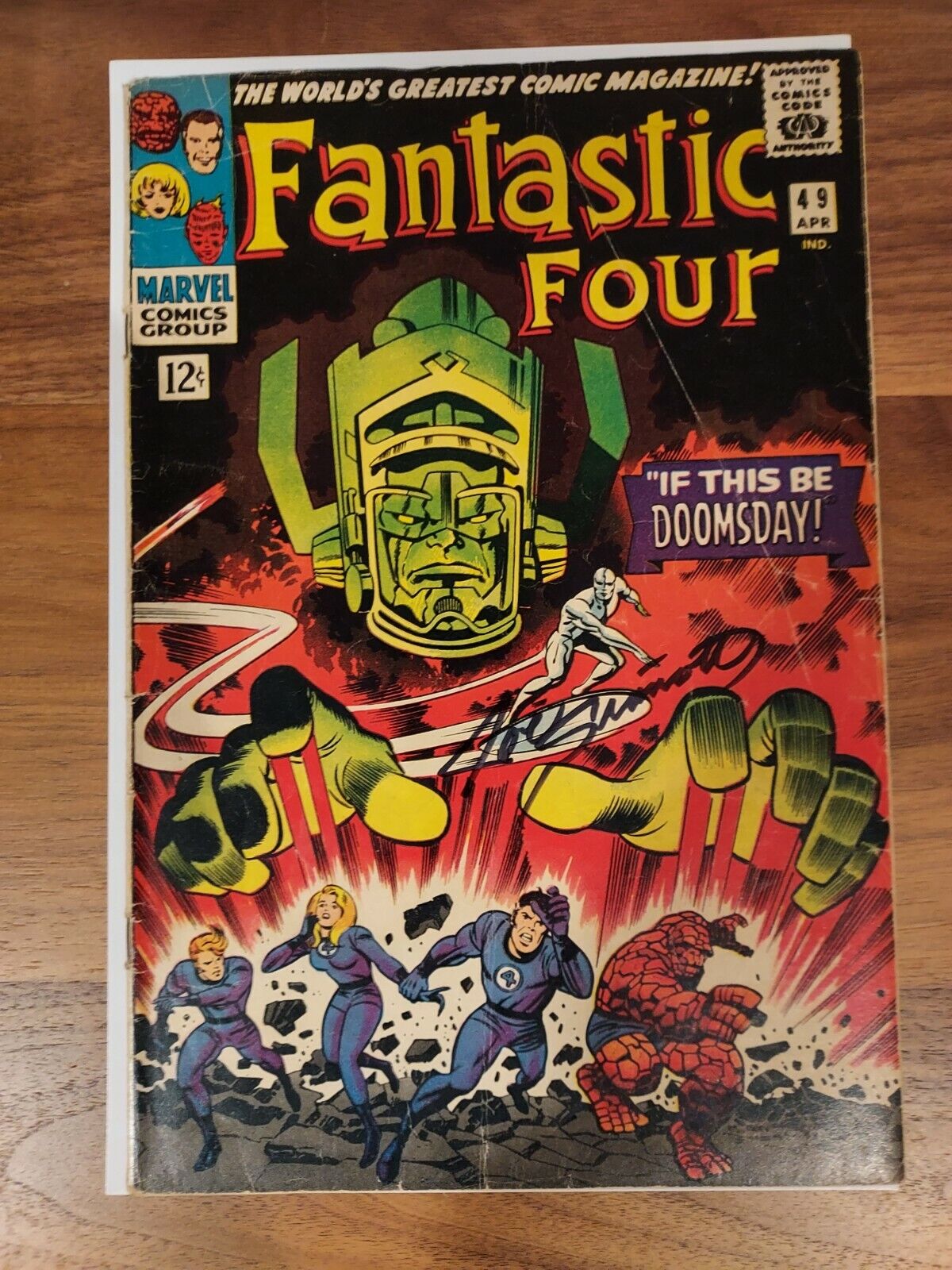Fantastic Four 49 1st Full Galactus Joe Sinnott signature