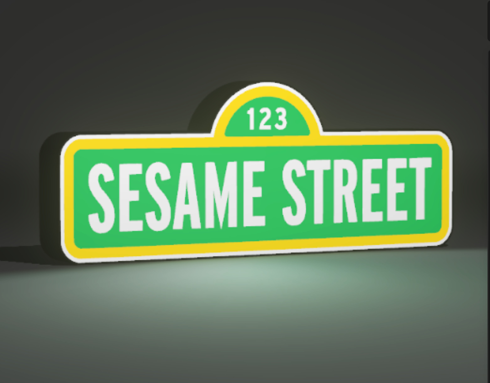 SESAME STREET 123 SIGN LOGO LED LIGHT BOX 15 SESAME STREET 123 SIGN LOGO LED LIGHT BOX 15
