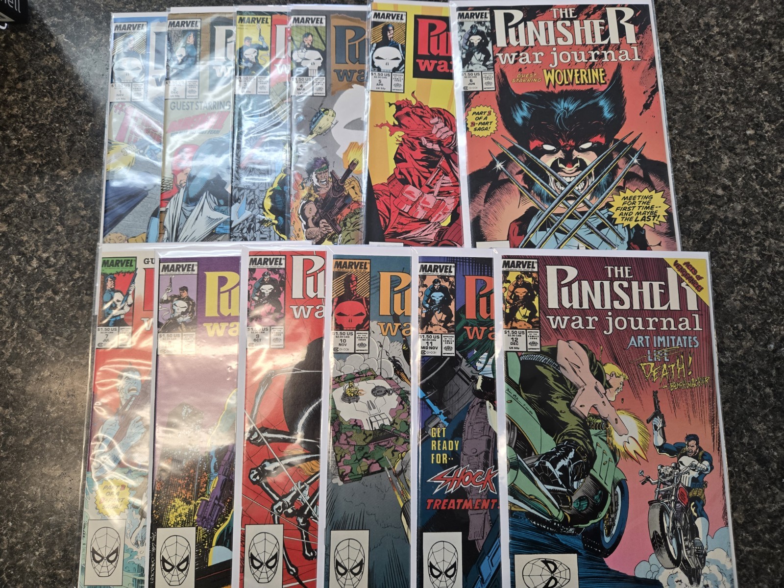 The Punisher War Journal Marvel Comics Comic Book Lot - Copper Age, Wolverine