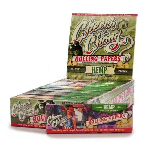 Cheech and Chong 1 1/4 Rolling Papers AUTHENTIC Hemp 50 Lvs/Pk 1/Pk USA SHIPPED
