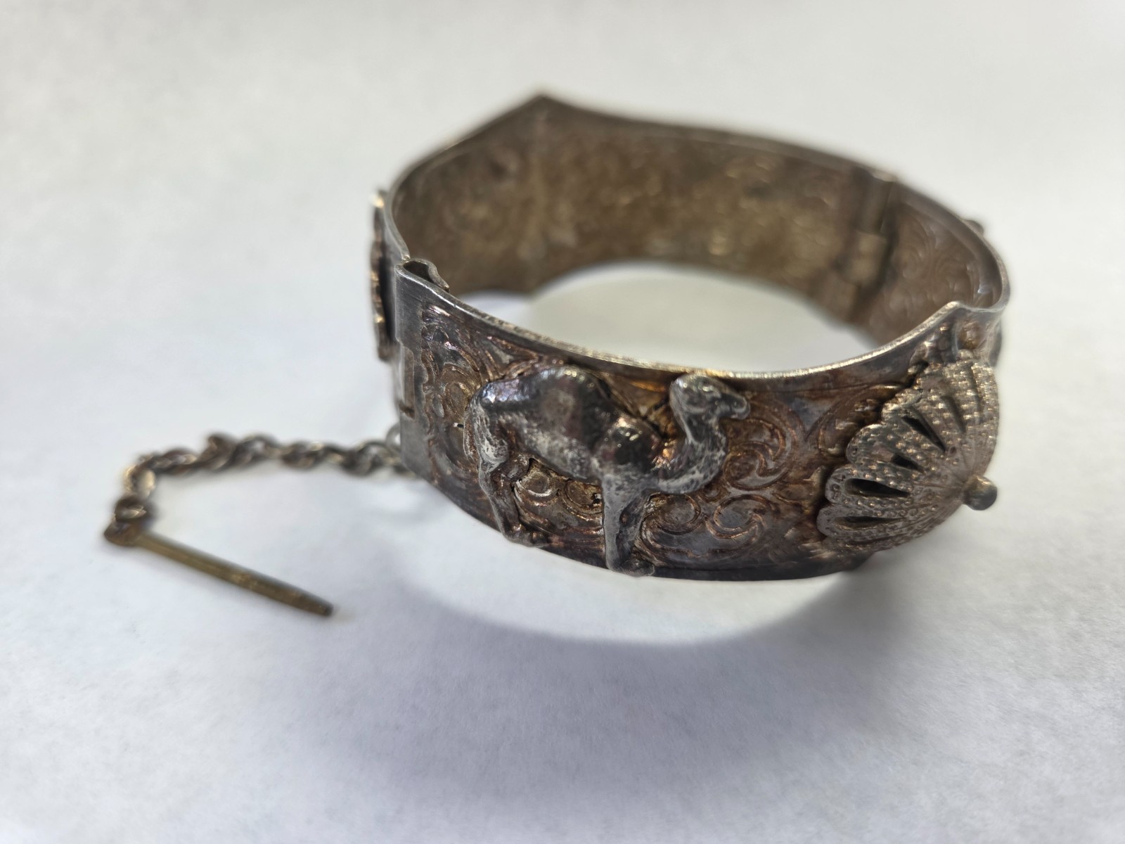 Rare Ancient Vintage Tuareg Bracelet Gypsy amulets symbols camel/hamsa